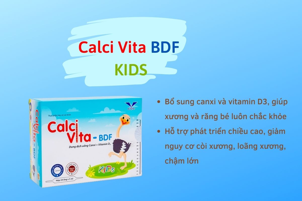 Calci Vita BDF Kids bổ sung canxi cho bé