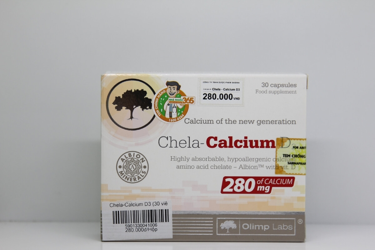 Chela Calcium D3 - bổ sung canxi và vitamin D3