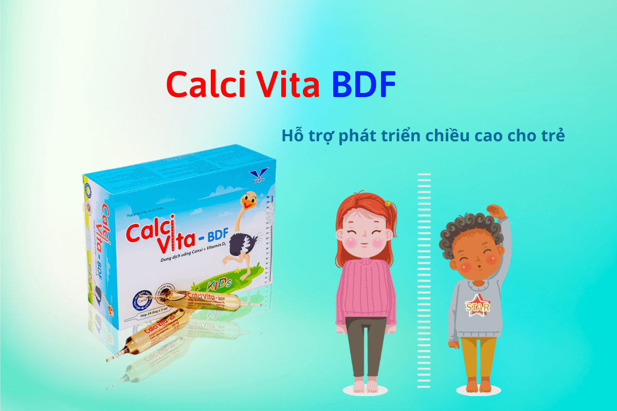 Canxi Vita BDF Kids hỗ trợ phát triển chiều cao cho trẻ