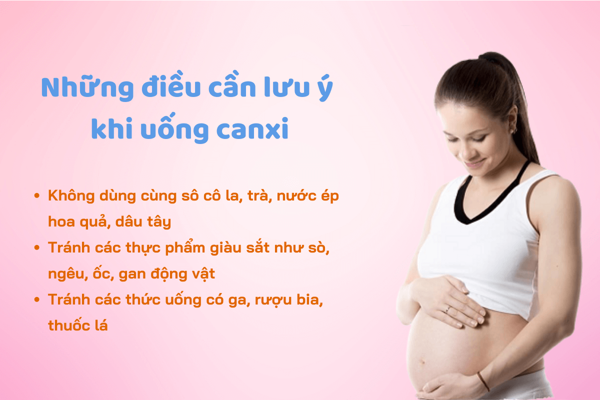 Những lưu ý dành cho bà bầu khi uống canxi
