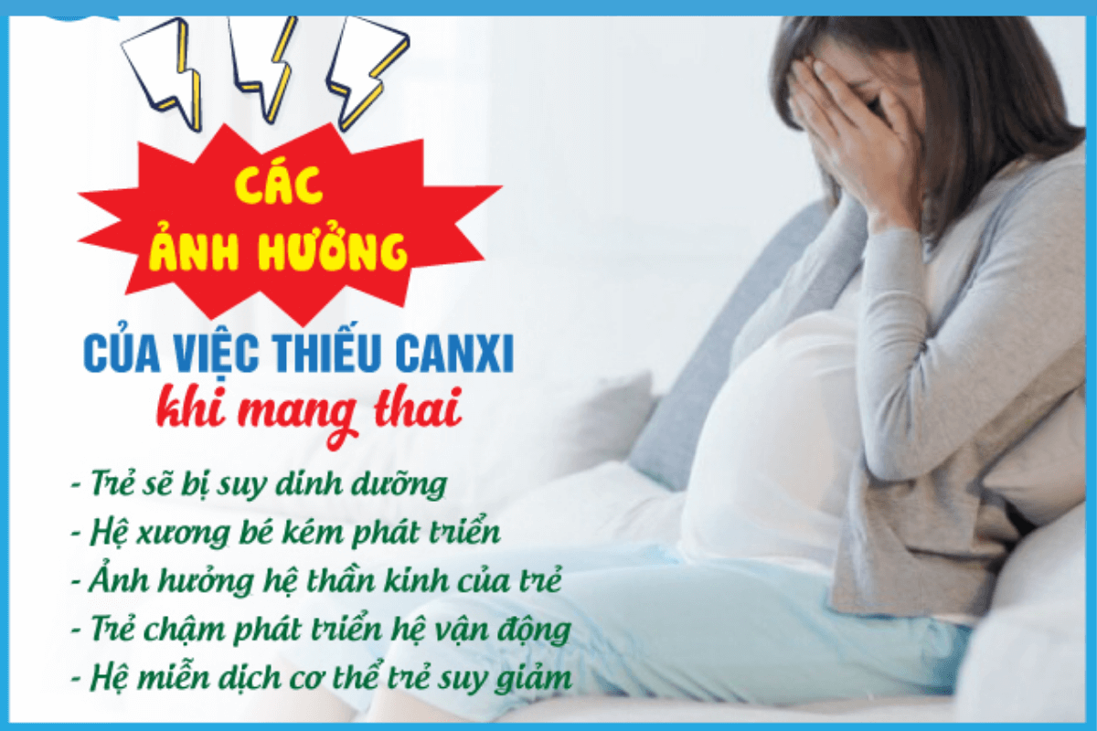 Những ảnh hưởng khi bà bầu thiếu canxi