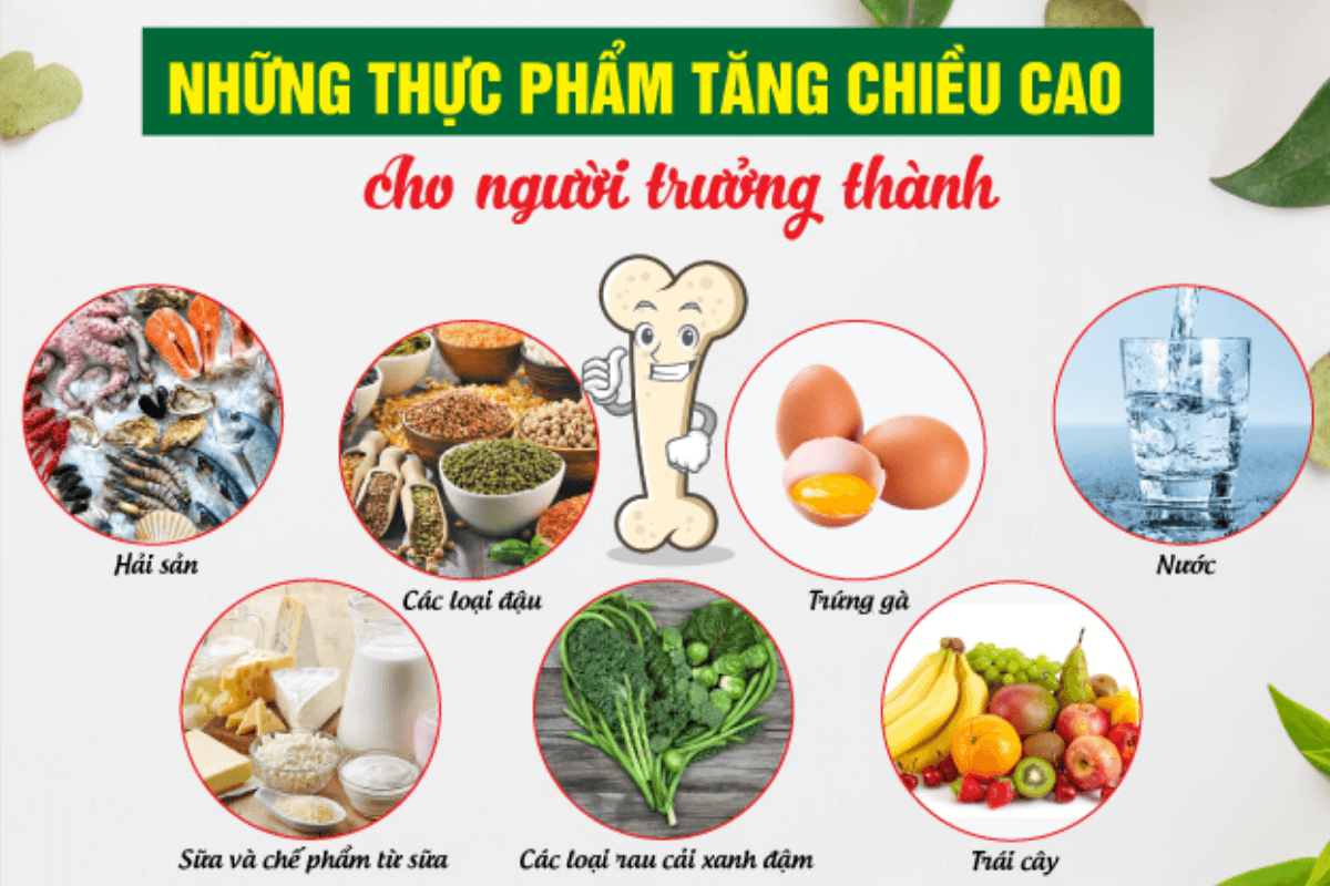 Những loại thực phẩm giúp tăng chiều cao