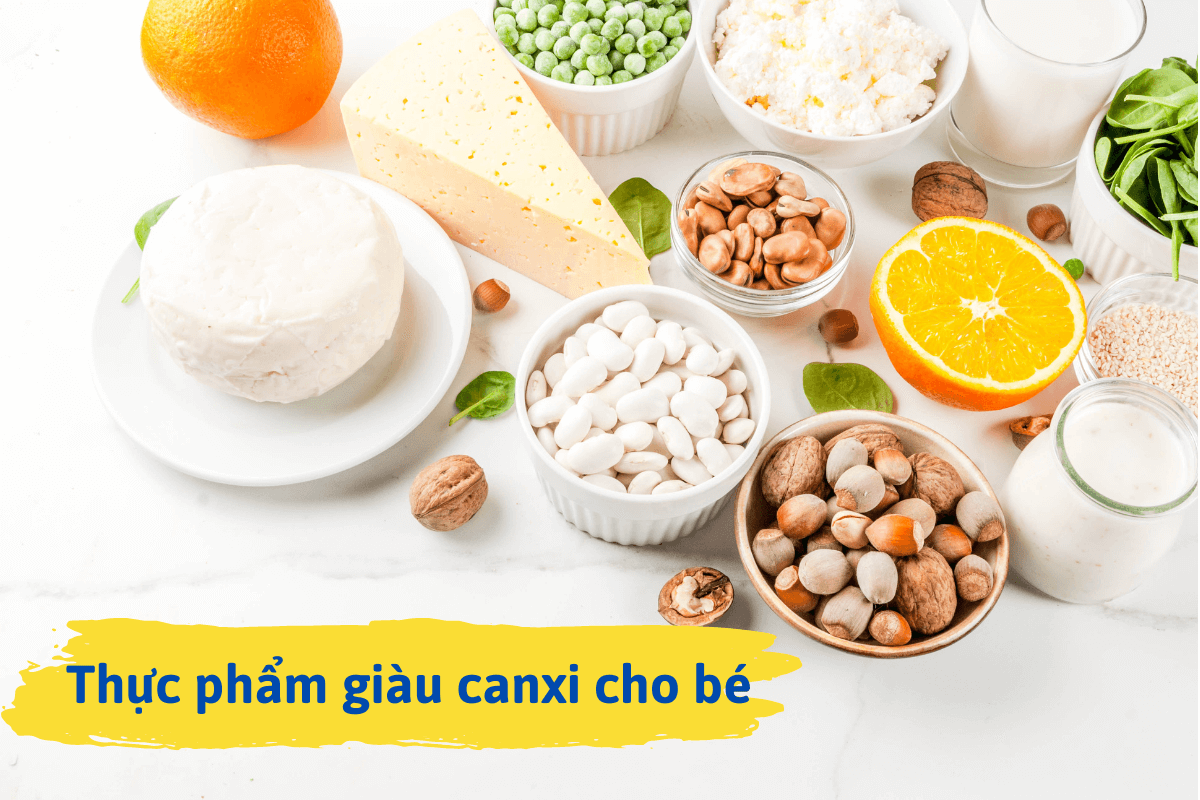 Cách bổ sung canxi cho trẻ qua thực phẩm