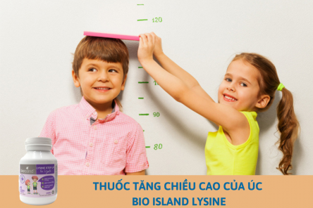 Viên uống tăng chiều cao của Úc Bio Island Lysine cho trẻ em