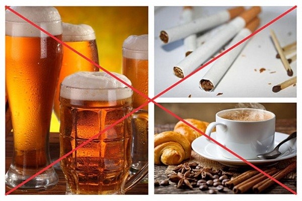 Tránh đồ uống có gas và các chất kích thích